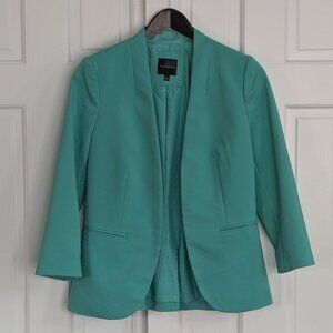 The Limited Collarless Turquoise Blazer